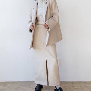 Elegant Cream Skirt & jacket